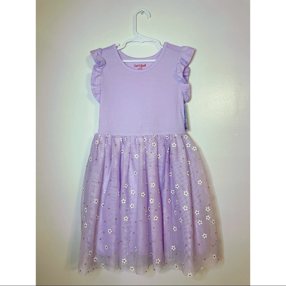 Lavender Girls Floral Dress